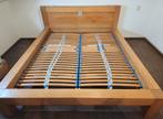 Houtfineer eiken bed afmeting 160X200, Ophalen, Tweepersoons, Zo goed als nieuw, 200 cm