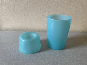 Z.G.A.N. Vintage Blauwe Tupperware Vacumixer Shaker beker beschikbaar voor biedingen