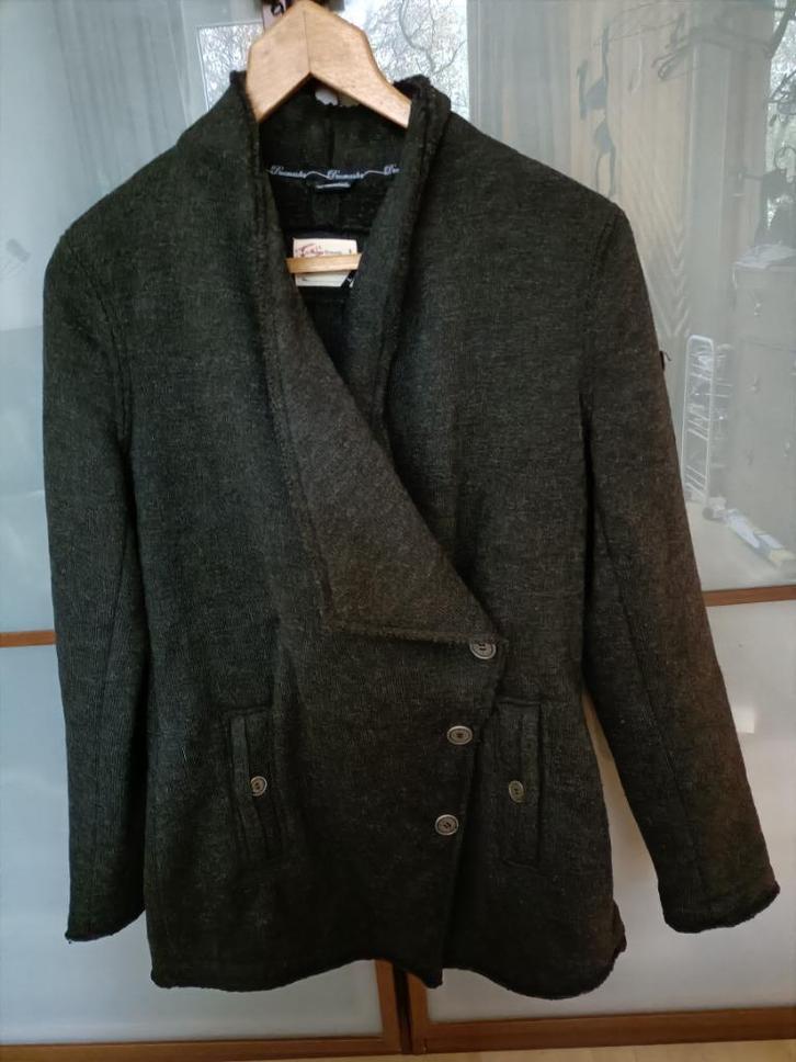 Dreimaster Antracietkleurige gebreide jas, Kleding | Dames, Jassen | Winter, Zo goed als nieuw, Maat 38/40 (M), Grijs, Ophalen of Verzenden