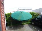Parasol met zware voet, Ophalen, Kantelbaar, Gebruikt, 2 tot 3 meter