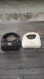 Miu miu tas beige en zwart, Beige, Ophalen of Verzenden, Zo goed als nieuw, 50 cm of meer