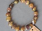 587 edelsteen armband met regenboog Fluoriet - 11mm, Overige kleuren, Nieuw, Ophalen of Verzenden, Elastiek