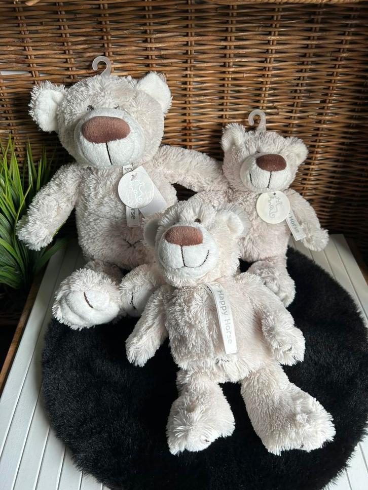 Happy horse beer baggio knuffel set van 3 knuffels, Kinderen en Baby's, Speelgoed | Knuffels en Pluche, Nieuw, Beer, Ophalen of Verzenden