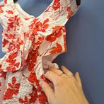Zara girl rood wit gebloemd jurkje open zijkant 116 nr 42471, Meisje, ., Ophalen of Verzenden, Zo goed als nieuw
