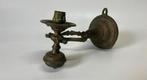 Prachtige antieke vintage scheepskandelaar brons, Antiek en Kunst, Antiek | Kandelaars, Ophalen of Verzenden, Koper of Brons