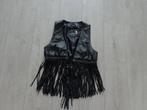zwarte leren damesgilet/vest van Goosecraft, maat L ., Ophalen of Verzenden, Zo goed als nieuw, Maat 42/44 (L), Zwart