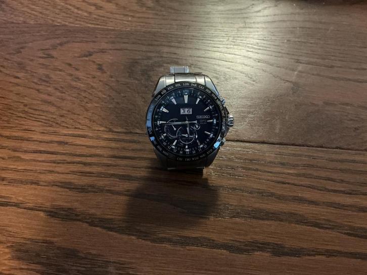 Seiko Solar GPS herenhorloge, Sieraden, Tassen en Uiterlijk, Horloges | Heren, Gebruikt, Seiko, Staal, Ophalen