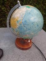 Mooie retro globe wereldbol van glas, Huis en Inrichting, Woonaccessoires | Wereldbollen, Ophalen of Verzenden, Zo goed als nieuw