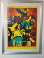 Poster Rockgroep Led Zeppelin vakkundig ingelijst aluminium, Antiek en Kunst, Ophalen of Verzenden
