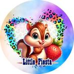 L278 luxe icing eekhoorn 20cm eetbare taart print top, Ophalen of Verzenden, Nieuw, Taarten, Versiering