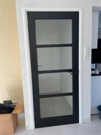 Stompe zwarte massieve deur, Doe-het-zelf en Verbouw, Deuren en Horren, Gebruikt, 80 tot 100 cm, Binnendeur, Ophalen of Verzenden