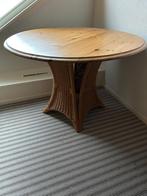 Rotan; tafel met 6 stoelen, Ophalen, Zo goed als nieuw, Rond, 100 tot 150 cm
