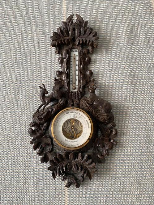 Bijzondere antieke barometer m thermometer, Antiek en Kunst, Antiek | Woonaccessoires, Ophalen of Verzenden