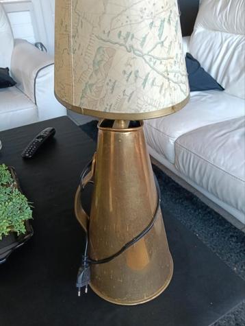 Vintage Lamp met Kaartmotief beschikbaar voor biedingen
