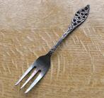 Oud verzilverd vorkje opengewerkt gebaksvorkje, Huis en Inrichting, Ophalen of Verzenden, Gebruikt, Rvs of Chroom, Los bestek