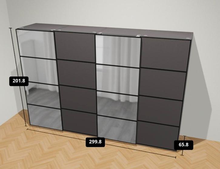 Ikea Pax kast combinatie met schuifdeuren, Huis en Inrichting, Kasten | Ladekasten, Zo goed als nieuw, 200 cm of meer, 200 cm of meer