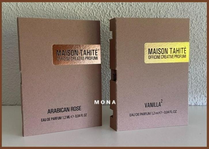 Maison Tahité set 2 niche parfum samples proefjes testers, Sieraden, Tassen en Uiterlijk, Uiterlijk | Parfum, Nieuw, Verzenden