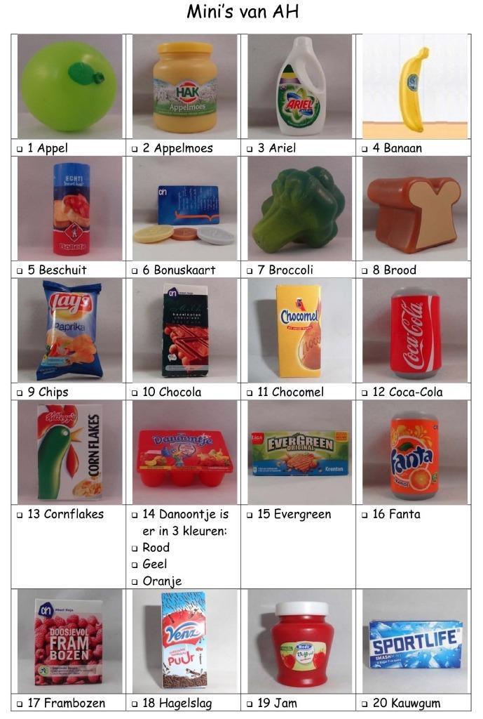 AH Albert Heijn mini producten uitg. 2012 en 2013, Verzamelen, Supermarktacties, Albert Heijn, Verzenden