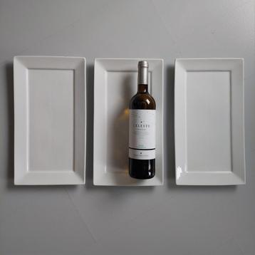 SET 3x Schaal Bord Servies Wit Serveren Diner Ontbijt Eten beschikbaar voor biedingen