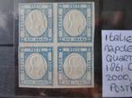 italie 1861 postfris blok catw. 2000,-e / 200,-euro, Postzegels en Munten, Verzenden