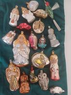 Vintage kerstballen van glas figuren, partij 19 stuks, Diversen, Kerst, Ophalen of Verzenden, Zo goed als nieuw