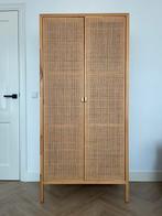 Kledingkast 2 deurs webbing/rotan, Huis en Inrichting, Ophalen, Met hangruimte, 50 tot 100 cm, Zo goed als nieuw