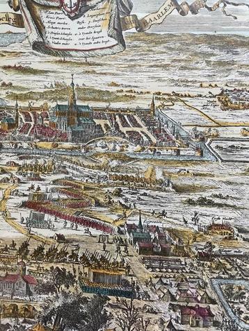 Oude Kaart van Haarlem - Ingelijst beschikbaar voor biedingen