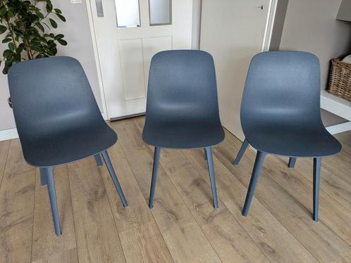 3x IKEA Odger eetkamerstoelen grijs / antraciet, Huis en Inrichting, Stoelen, Gebruikt, Drie, Kunststof, Grijs, Ophalen
