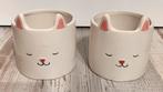 Twee bloembakken plantenbakken kat, Ophalen, Overige materialen, Minder dan 30 cm, Rond
