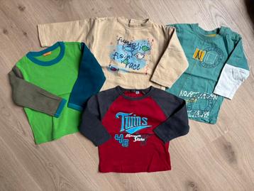 4 shirtjes + leuk vest (maat 86) beschikbaar voor biedingen