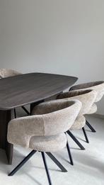 Eetkamerstoelen Draaibaar Taupe Luxe Eettafel Stoelen, Overige kleuren, Nieuw, Ophalen of Verzenden, Vijf, Zes of meer stoelen