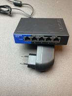 Linksys LGS105P 5-Poorts Gigabit Switch, Computers en Software, Netwerk switches, Ophalen of Verzenden, Gebruikt