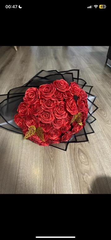 Rode glitter bloemen beschikbaar voor biedingen