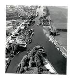 Oude luchtfoto Hendrik-Ido-Ambacht Scheepssloperij - 1971, 1960 tot 1980, Verzenden, Foto, Zo goed als nieuw