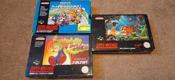 Super Nintendo spellen (c.i.b.) beschikbaar voor biedingen