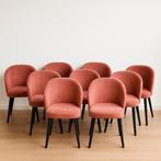 15 moderne roze fluwelen eetkamerstoelen  set, Ophalen