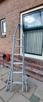 Dirks glazenwassers Puntladder 2-delig 5-6 treden, Doe-het-zelf en Verbouw, Ophalen