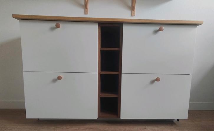 Ondiep keukenblok Ikea, Huis en Inrichting, Keuken | Complete keukens, Zo goed als nieuw, Enkelwandige keuken, Wit, Hout, Ophalen