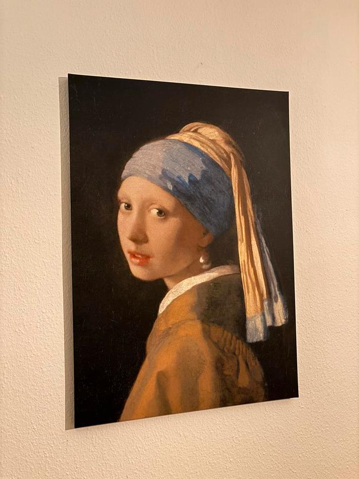 Schilderij ‘Meisje met de parel’, Antiek en Kunst, Kunst | Schilderijen | Klassiek, Ophalen