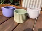 3 kleine bloempotjes Hema - zeer goede staat, Tuin en Terras, Rond, Binnen, Ophalen of Verzenden, Zo goed als nieuw