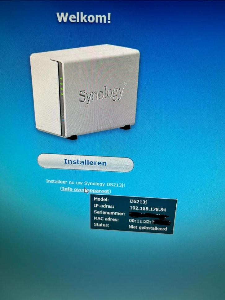 Synology DS213j 2x 3TB WD Red disks, DSM 7.x, Computers en Software, Harde schijven, Zo goed als nieuw, Laptop, Extern, HDD, NAS
