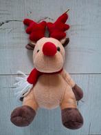 Schattig rendier knuffel met rode neus, Ophalen of Verzenden, Gebruikt, Overige typen