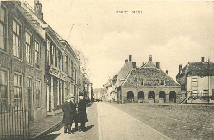 701126047 Sluis Markt, Verzamelen, Ansichtkaarten | Nederland, Zeeland, Voor 1920, Verzenden