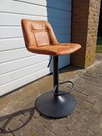 Bronx71 barkruk draaibaar leer bruin cognac industrieel, Ophalen, Draaibaar, 60 tot 90 cm, Leer
