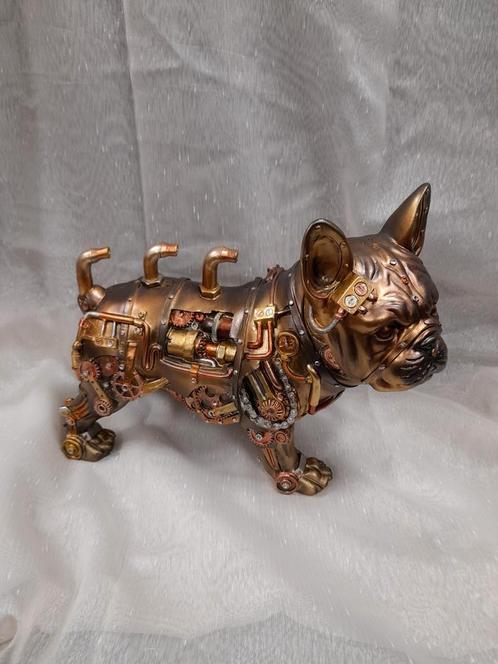 Steampunk bull dog, Verzamelen, Beelden en Beeldjes, Zo goed als nieuw, Dier, Ophalen of Verzenden