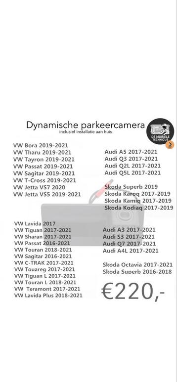 Dynamische Parkeercamera incl. Installatie beschikbaar voor biedingen