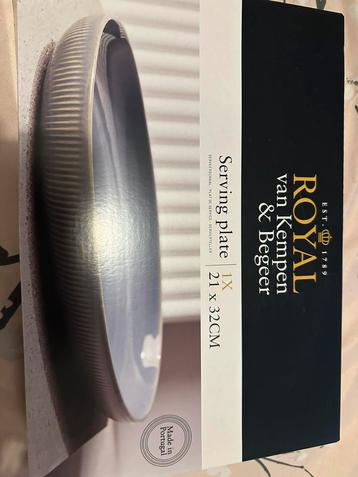 Royal Van Kempen & Begeer Serveerschaal blauw beschikbaar voor biedingen