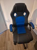 Zwarte/Blauwe Bureaustoel - Gaming/Ergonomisch, Huis en Inrichting, Ophalen, Gaming bureaustoel, Gebruikt, Zwart