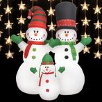 vidaXL Kerstsneeuwpoppen Santa Family opblaasbaar LED IP44, Diversen, Kerst, Ophalen, Nieuw