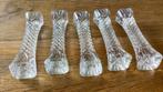 5 glazen messenleggers, Antiek en Kunst, Antiek | Glas en Kristal, Ophalen